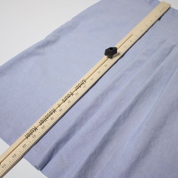 Brooks Brothers Light Blue Front Pleated Skirt 100% Cotton Women Size 10 (A3) - Picture 9 of 10